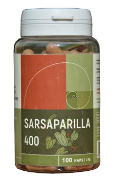 Indische Sarsaparilla, 100 Kapseln, harntreibend, entsäuernd, beseitigt Akne, Rheuma, Fieber, Erkältung, Einschlafmittel