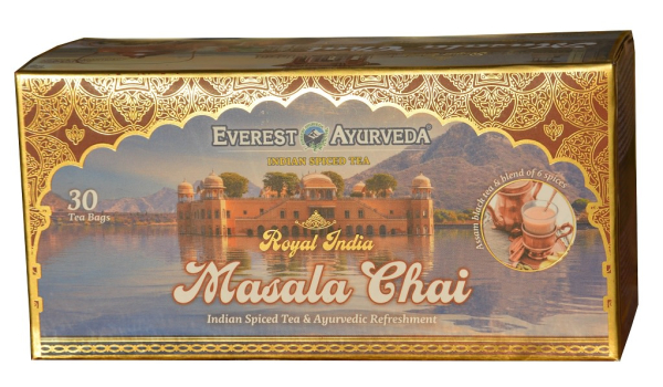 Masala Chai, Ayurvedischer Tee mit schwarzem Tee und Masala Gewürzen, 20x3g, belebt, erfrischt, stärkt