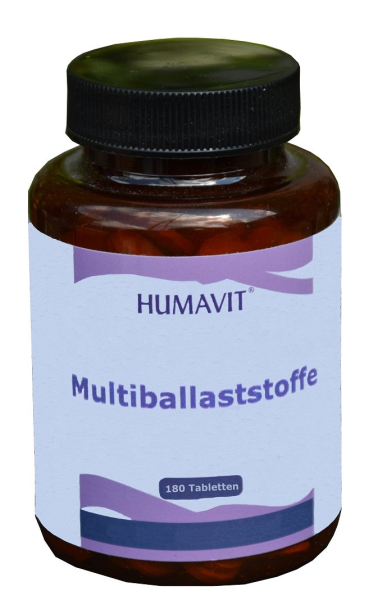 Multiballaststoffe, 180 Tabletten, mit Glukomannan, Apfel-, Haferfaser, Inulin, Monatspackung, verbessern die Darmtätigkeit und Entleerung